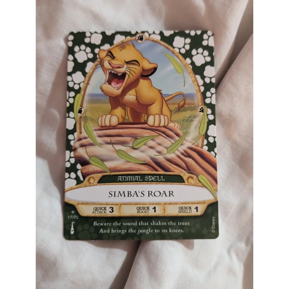 Disney Sorcerers of Magic Kingdom card 17/70‎ Simba's roar Animal spell